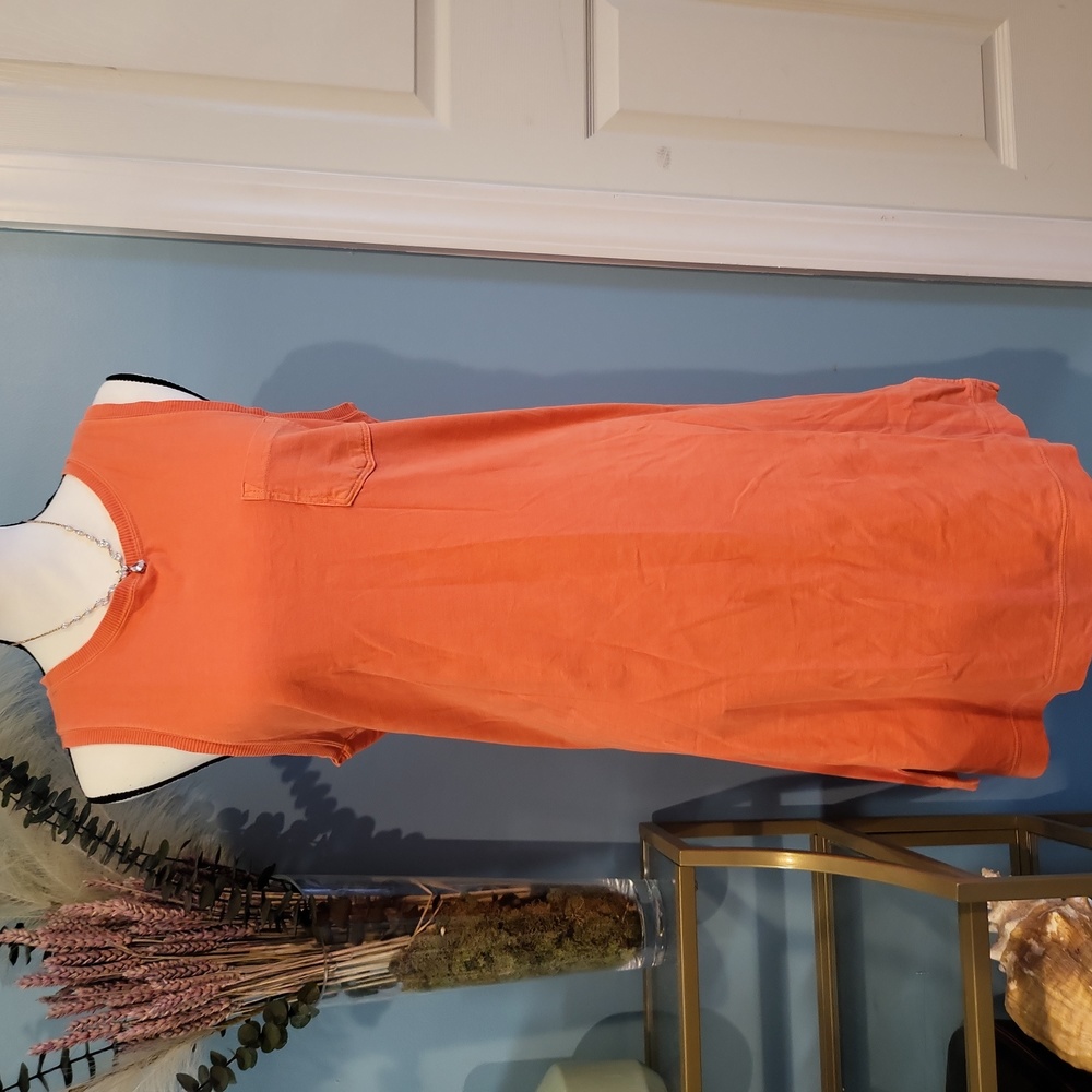 OLD NAVY MIDI ORANGEDRESS